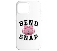 Bend and Snap Football Game Day Coquette Bow Pink Football Carcasa para iPhone 16 Pro MAX