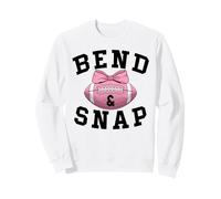 Bend and Snap Football Game Day Coquette Bow Pink Football Sudadera