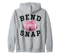 Bend and Snap Football Game Day Coquette Bow Pink Football Sudadera con Capucha