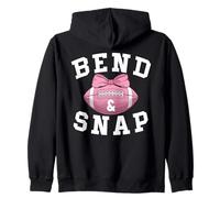 Bend and Snap Football Game Day Coquette Bow Pink Football Sudadera con Capucha