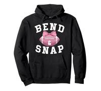 Bend and Snap Football Game Day Coquette Bow Pink Football Sudadera con Capucha
