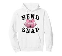Bend and Snap Football Game Day Coquette Pink Football Bow Sudadera con Capucha