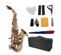 Bend BB Saxophone Saxofón Latón Lacado Instrumento de viento de madera con estuche de transporte Limpieza de cepillo Limpiador Guantes correas