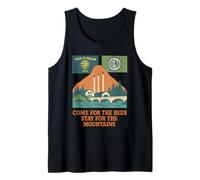 Bend Oregon Retro-Vintage Montañas y Cerveza para los amantes de la naturaleza Camiseta sin Mangas