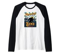 Bend Oregon USA Sasquatch - Recuerdo de pie Grande Camiseta Manga Raglan
