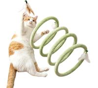 Bendable Plush Cat Tunnel Toy - Shapeable Wavy Spring Tunnel | With | Interactive Pet Activity Tube (35" Length), Flexible DIY Shape Cat Spring Wire Toy With Plush Ball & Bell For Ind