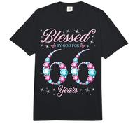 Bendecida por Dios para una Reina de 66 años Que Cumple 66 años Comfort Colors Adult Heavyweight T-Shirt