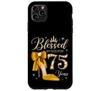 Bendecida por Dios para una Reina de 75 años Que Cumple 75 años Carcasa para iPhone 11 Pro MAX