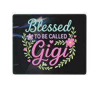 Bendecida por Llamarme Gigi Alfombrilla para Ratón Antideslizante Alfombrillas De Mouse Bordes Cosidos Alfombrilla De Ratón para Pc Escritorio Juego 25X30Cm