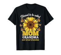 Bendecidas de ser Llamadas mamá y Abuela Sunflower, Linda Madre Camiseta