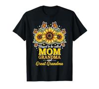 Bendecidas por ser Llamadas mamá y Abuela, Lindos Girasoles para Madre Camiseta