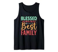 Bendecido con Las Mejores Palabras Inspiradoras para la Familia Camiseta sin Mangas