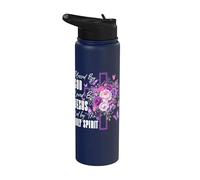 Bendecido por Dios Amado por Jesús Espíritu Santo Cruz Cristiana Stainless Steel Insulated Water Bottle