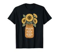 Bendecido por Dios, Amado por Jesús, Girasol Bouquet Christian Camiseta