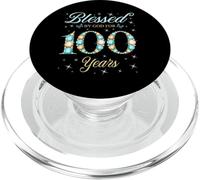 Bendecido por Dios para la Fiesta de 100 cumpleaños de un niño de 100 años PopSockets PopGrip para MagSafe