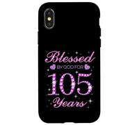 Bendecido por Dios para la Fiesta de 105 cumpleaños de un niño de 105 años Carcasa para iPhone X/XS