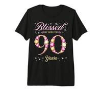 Bendecido por Dios para la Fiesta de 90 cumpleaños de un niño de 90 años Camiseta Premium
