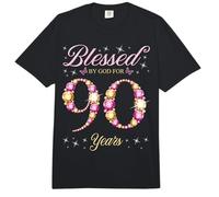 Bendecido por Dios para la Fiesta de 90 cumpleaños de un niño de 90 años Comfort Colors Adult Heavyweight T-Shirt