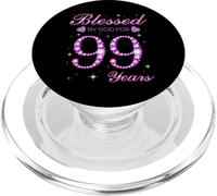 Bendecido por Dios para la Fiesta de 99 cumpleaños de un niño de 99 años PopSockets PopGrip para MagSafe