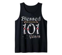 Bendecido por Dios para la Reina de 101 años de la Fiesta de cumpleaños número 101 Camiseta sin Mangas
