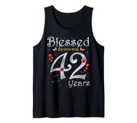 Bendecido por Dios para la Reina de 42 años de la Fiesta de cumpleaños número 42 Camiseta sin Mangas