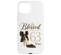 Bendecido por Dios para la Reina de 63 años, Fiesta de cumpleaños número 63 Carcasa para iPhone 15 Plus