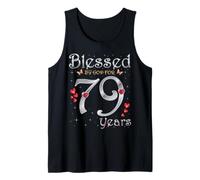 Bendecido por Dios para la Reina de 79 años Que Cumple 79 años Camiseta sin Mangas