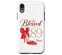 Bendecido por Dios para la Reina de 89 años de la Fiesta de cumpleaños número 89 Carcasa para iPhone XR