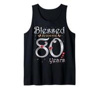 Bendecido por Dios para la Reina de la Fiesta de 80 cumpleaños de una Reina de 80 años Camiseta sin Mangas