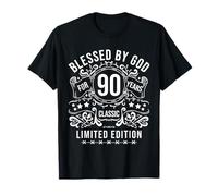 Bendecido por Dios para un niño de 90 años, Vintage, Feliz 90 cumpleaños Camiseta