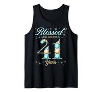Bendecido por Dios para una Fiesta de cumpleaños número 41 para niños de 41 años Camiseta sin Mangas