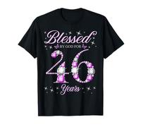 Bendecido por Dios para una Fiesta de cumpleaños número 46 para niños de 46 años Camiseta
