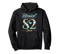 Bendecido por Dios para una Fiesta de cumpleaños número 82 para niños de 82 años Sudadera con Capucha