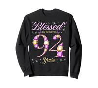 Bendecido por Dios para una Fiesta de cumpleaños número 94 para niños de 94 años Sudadera