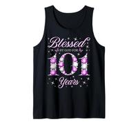 Bendecido por Dios para una Persona de 101 años 101 cumpleaños 101 cumpleaños Camiseta sin Mangas