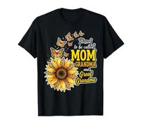 Bendecidos de ser llamados Mamá y Abuela Sunflower Día de la Madre Camiseta