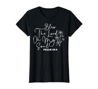Bendice al Señor Oh Mi Alma Salmo 10:3 Diseño Inspirador Camiseta gráfica económica, Mujer, Negro, XS