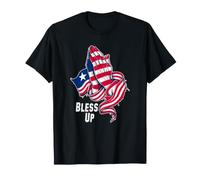Bendice la Bandera liberiana Envuelta Alrededor de Manos orantes Camiseta