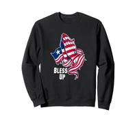 Bendice la Bandera liberiana Envuelta Alrededor de Manos orantes Sudadera
