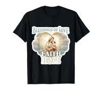 Bendiciones del Amor Fe Esperanza Santa María Bebé Jesucristo Camiseta