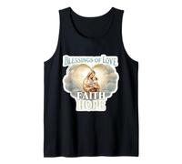 Bendiciones del Amor Fe Esperanza Santa María Bebé Jesucristo Camiseta sin Mangas