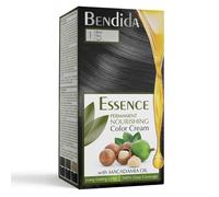 Bendida Coloración Permanente 120 ml con Aceite de Macadamia y Oxidante 6% | Cobertura 100% de canas & brillo duradero | Tinte Permanente | color crema nutritiva (1 negro)