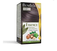 Bendida Coloración Permanente 120 ml con Aceite de Macadamia y Oxidante 6% | Cobertura 100% de canas & brillo duradero | Tinte Permanente | color crema nutritiva (4 granate)