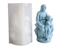Bendita Virgen-María con Niño Escultura de Jesús - Molde de silicona para suministros de arte católico Virgen-María, molde grande de silicona para resina epoxi