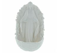 Bendito de la Virgen Milagrosa en resina blanca 14cm