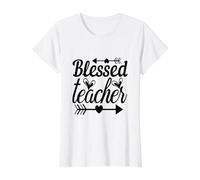 Bendito Maestro Christian Jesus College Educación Camiseta gráfica económica, Mujer, Blanco, XS