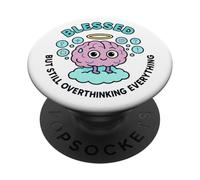 Bendito Pensamiento excesivo Divertido Lindo Cristiano Kawaii Arte de Dibujos Animados PopSockets PopGrip Adhesivo