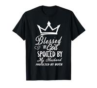 Bendito por Dios Mimado por Mi Esposo Cristiano Fe Camiseta