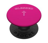 Bendito Simple Minimalista Fe Religiosa Cristiana PopSockets PopGrip Adhesivo