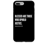 Benditos son los que sostienen la justicia versículo bíblico cita Carcasa para iPhone 7 Plus/8 Plus